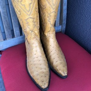 Lucchese ostrich skin cowboy boots